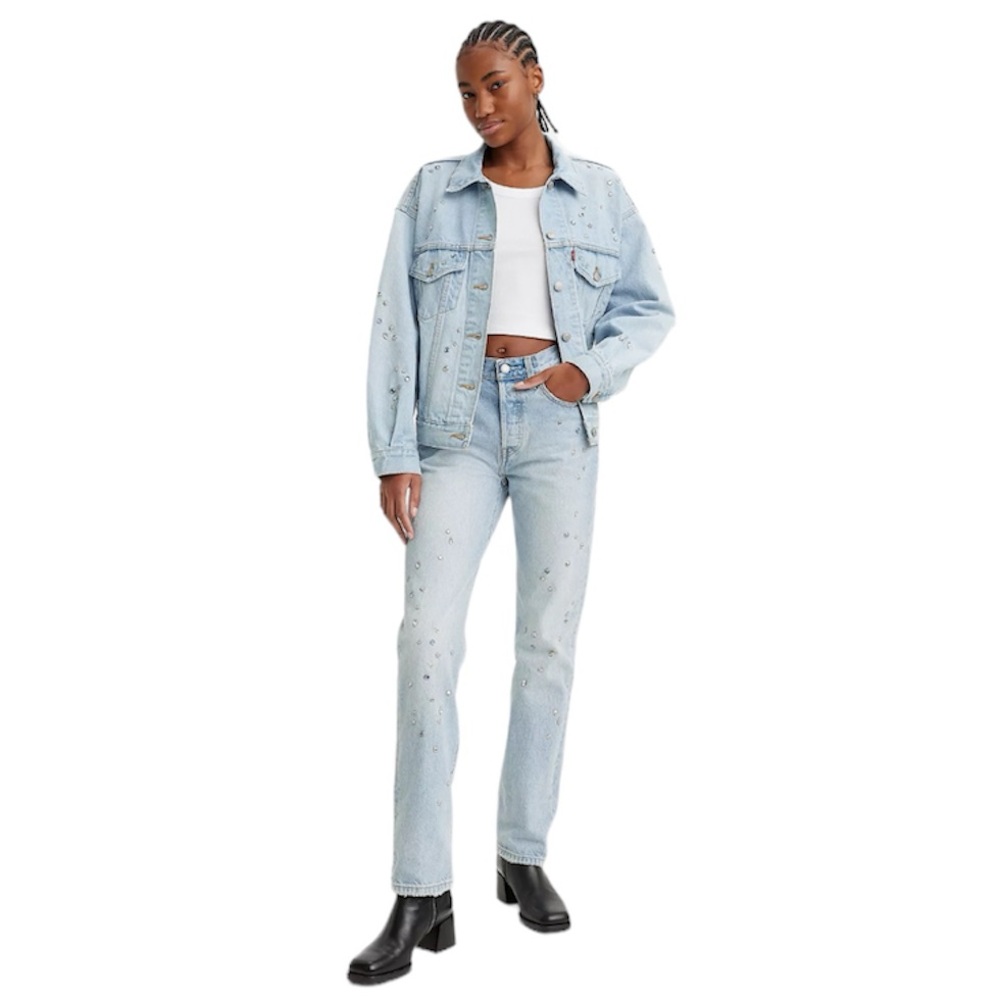 NWT 501® ORIGINAL FIT STUDDED WOMEN'S JEANS, SIZE 31x30